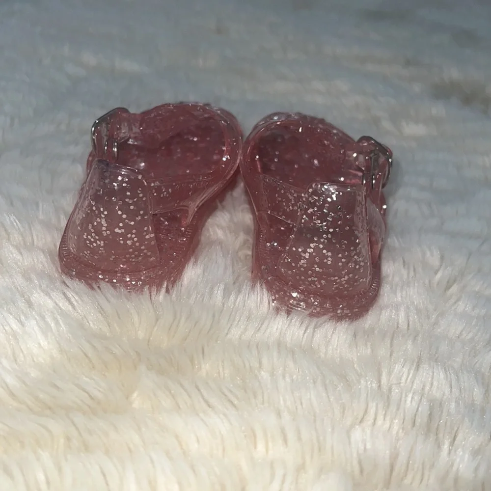 GAP Pink Glitter Jelly Sandals